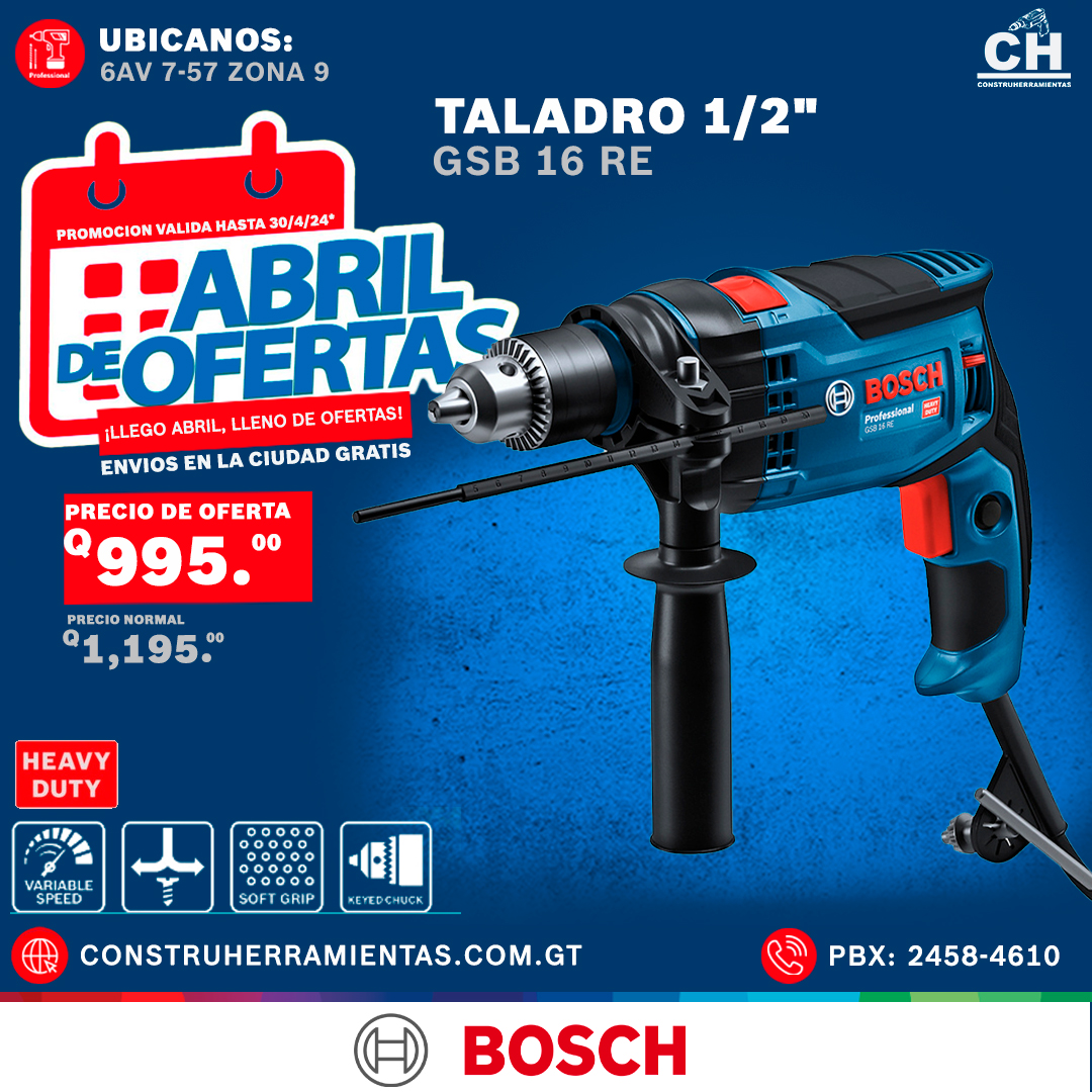 Taladro GSB 16 RE Bosch Guatemala