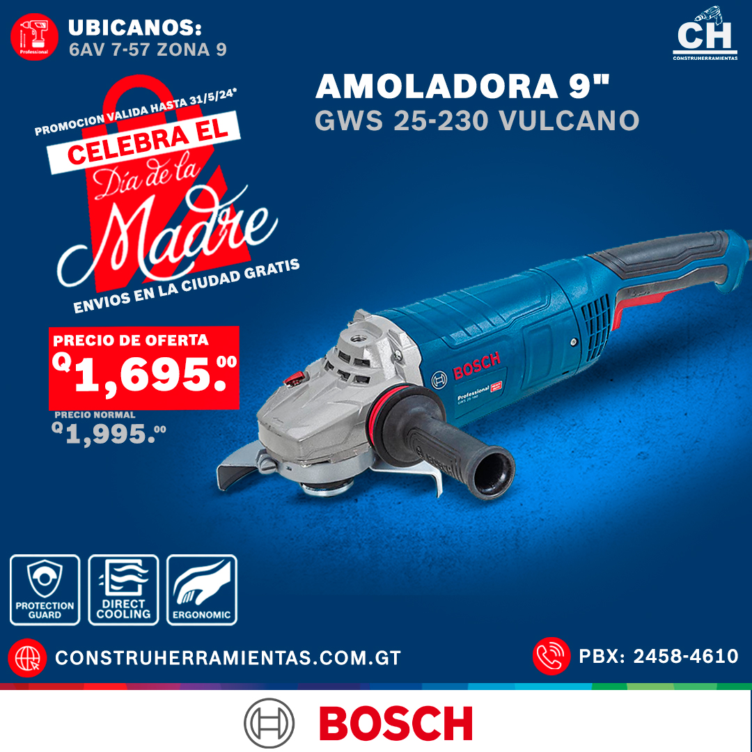 Amoladora GWS 2200-230 BOSCH GUATEMALA