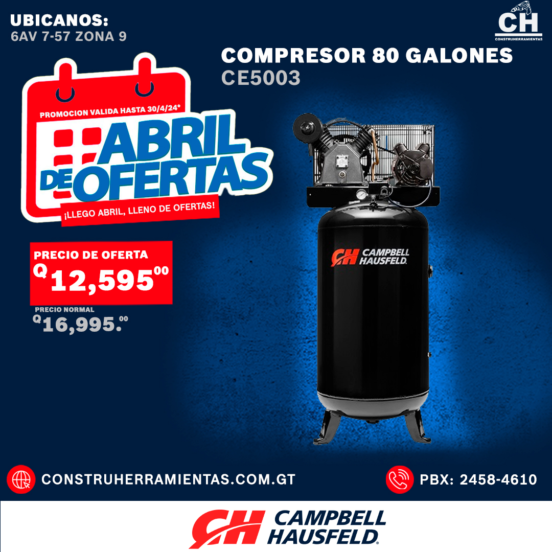 Compresor 80 Galones XC802100  Campbell Hausfeld Guatemala