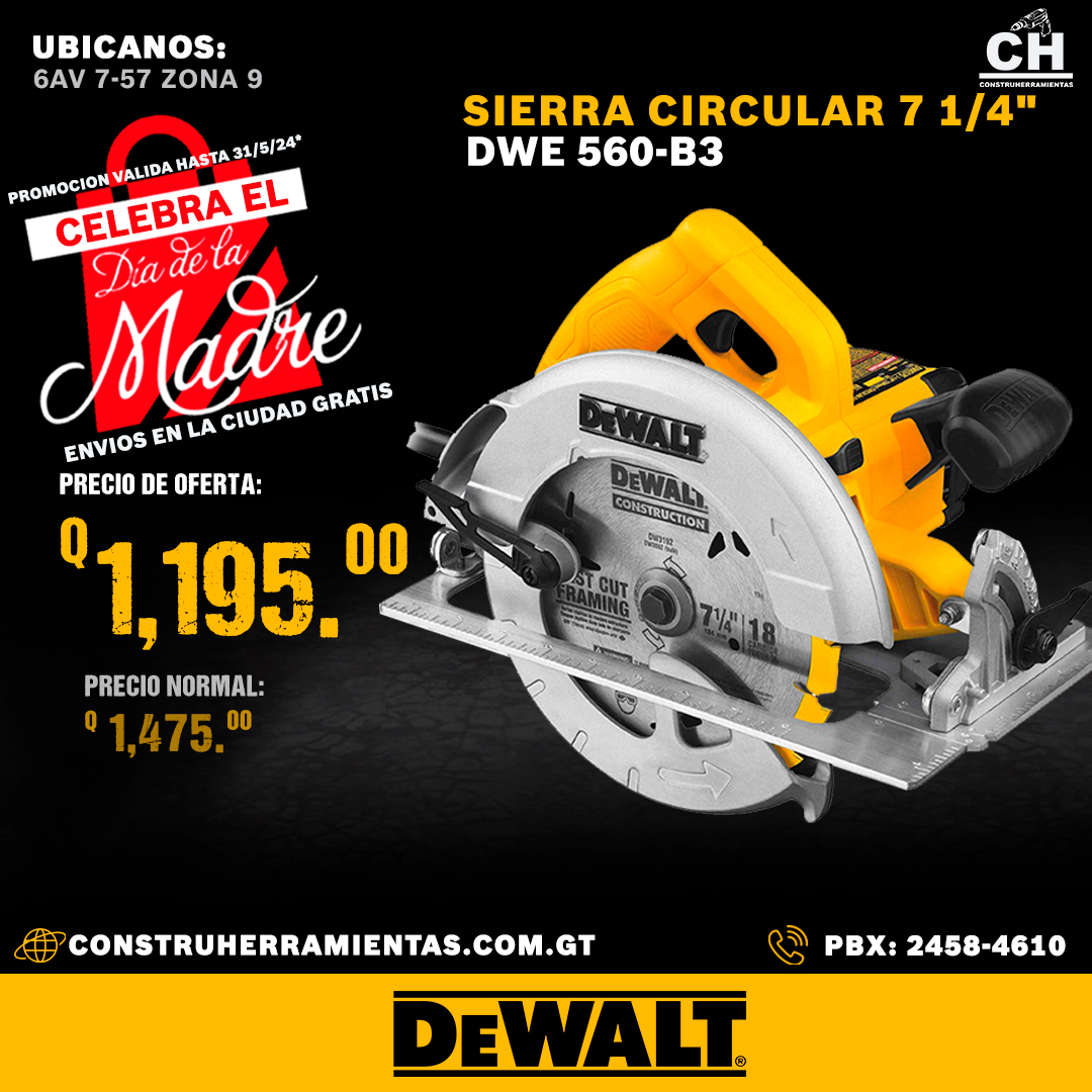 Sierra Circular DWE560-B3 Dewalt Guatemala
