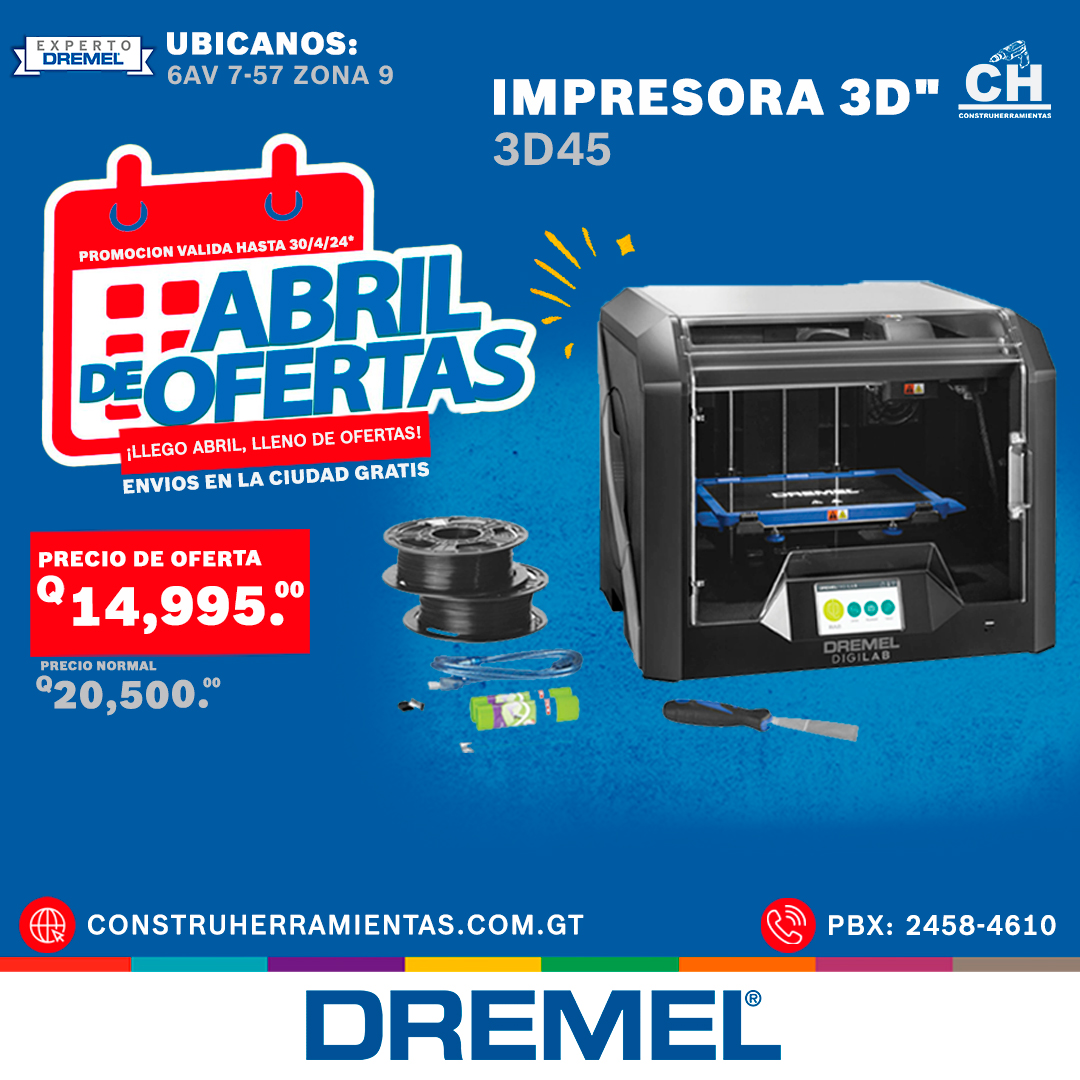 Impresora DREMEL GUATEMALA 3D45 DIGILAB