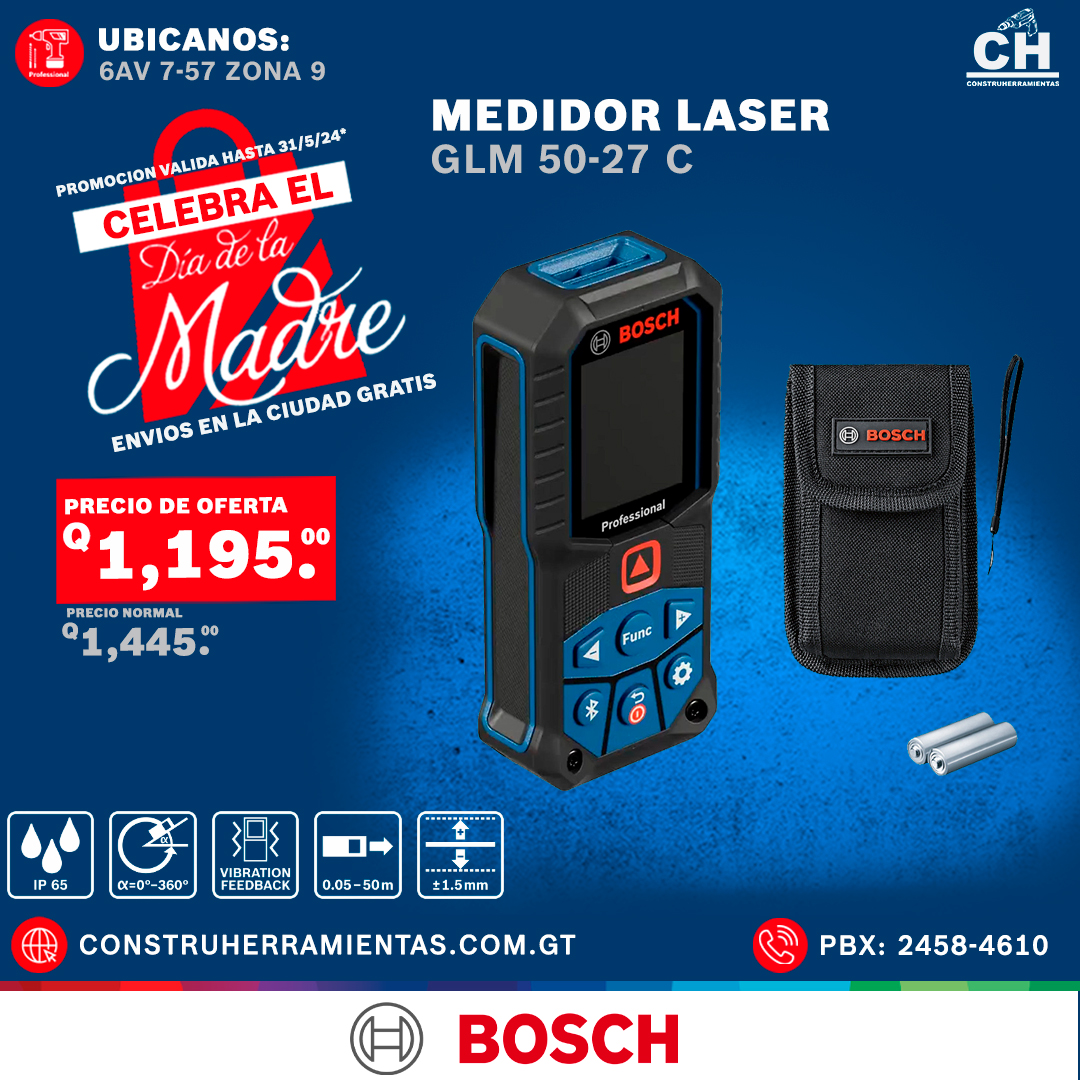 Medidor de Distancia GLM 50-27 C Bosch Guatemala
