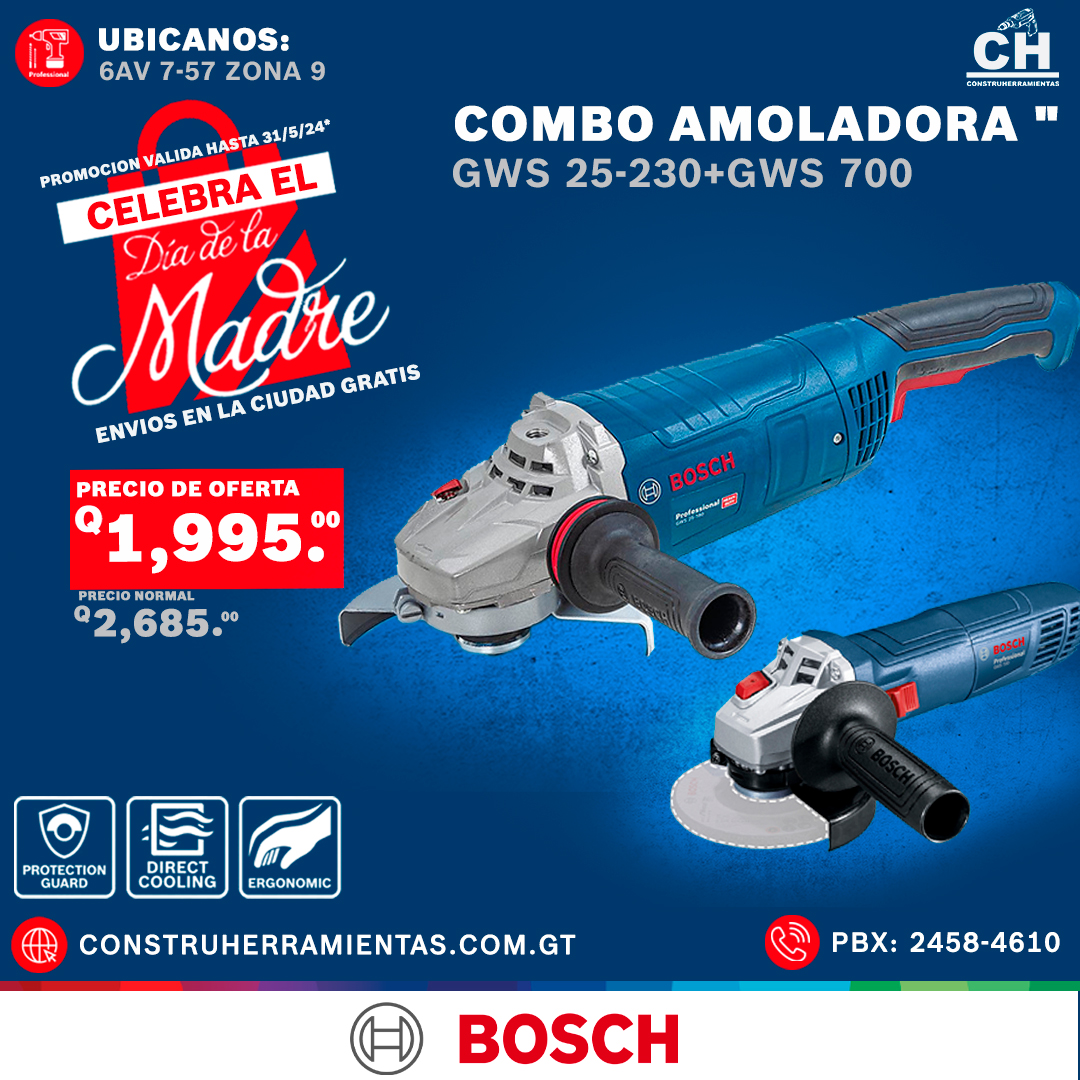 Amoladora GWS 25-230 + GWS 850 BOSCH GUATEMALA