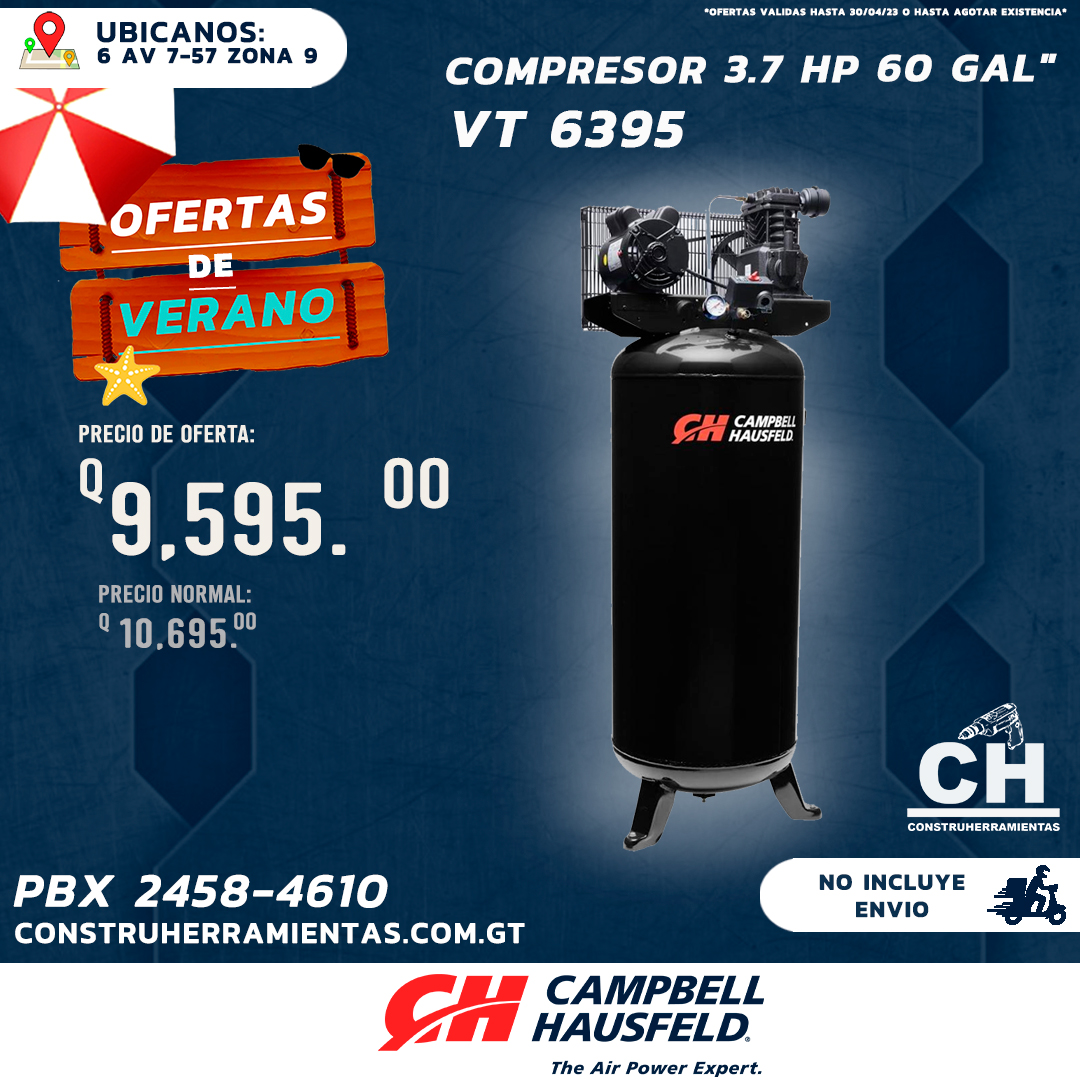 Compresor 60 Galones VT6395  Campbell Hausfeld Guatemala
