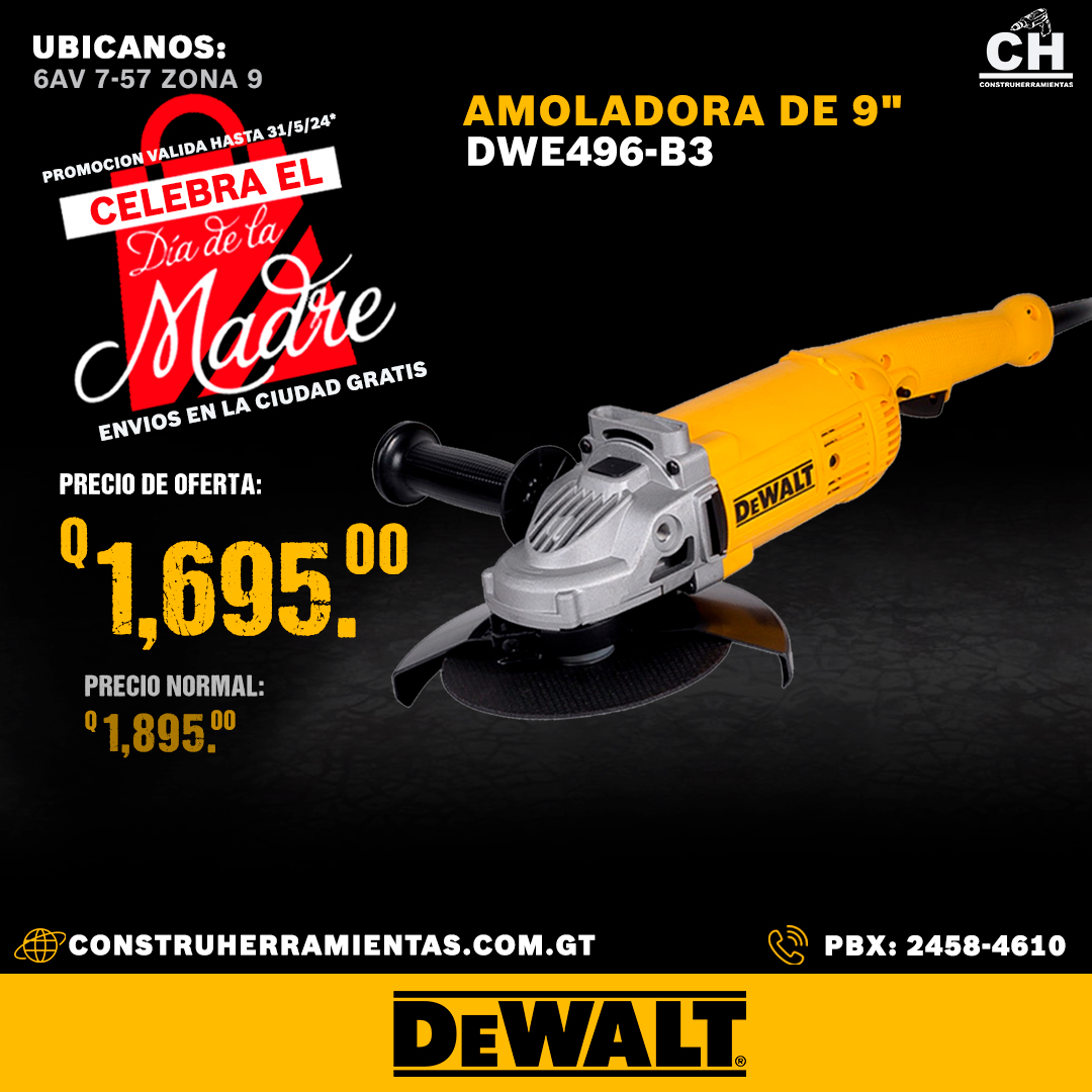 Amoladora DWE496-B3 DEWALT GUATEMALA