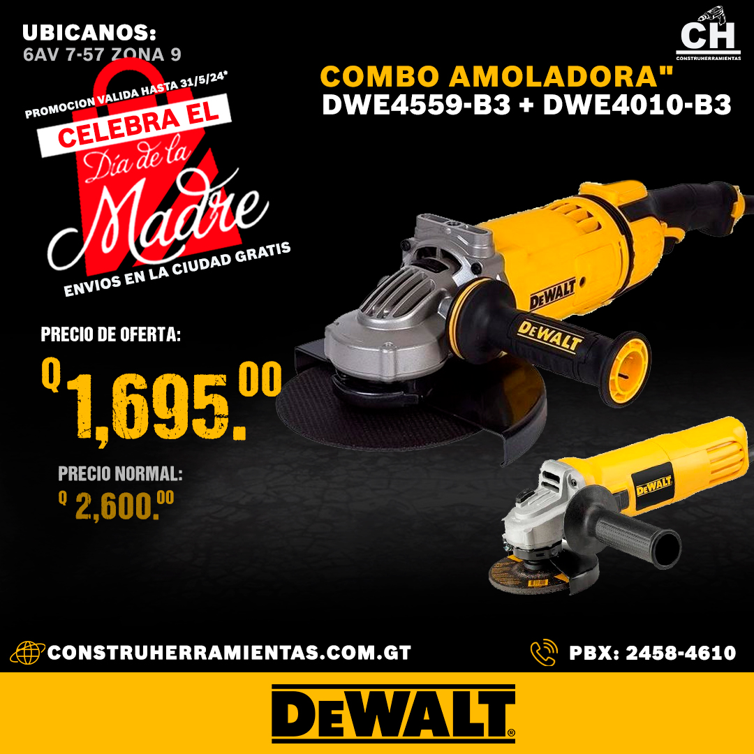 Amoladora DWE4579-B3 DEWALT GUATEMALA