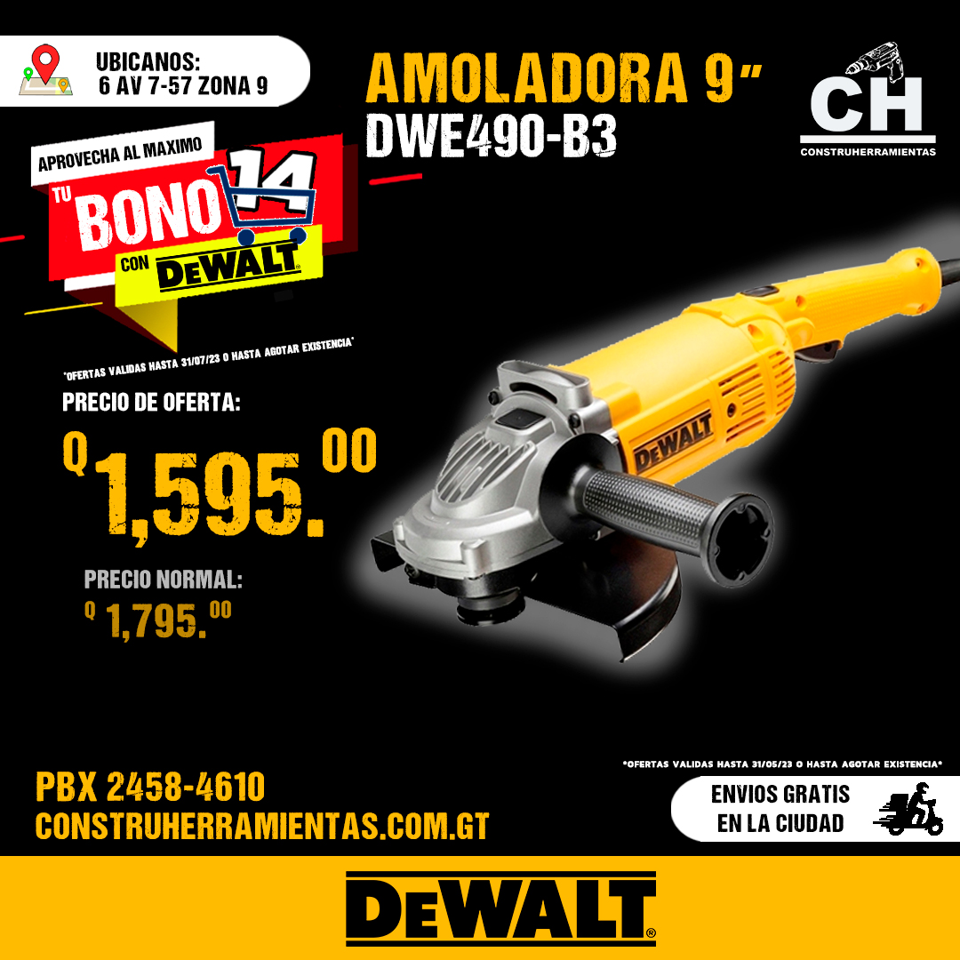 Amoladora DWE490-B3 DEWALT GUATEMALA